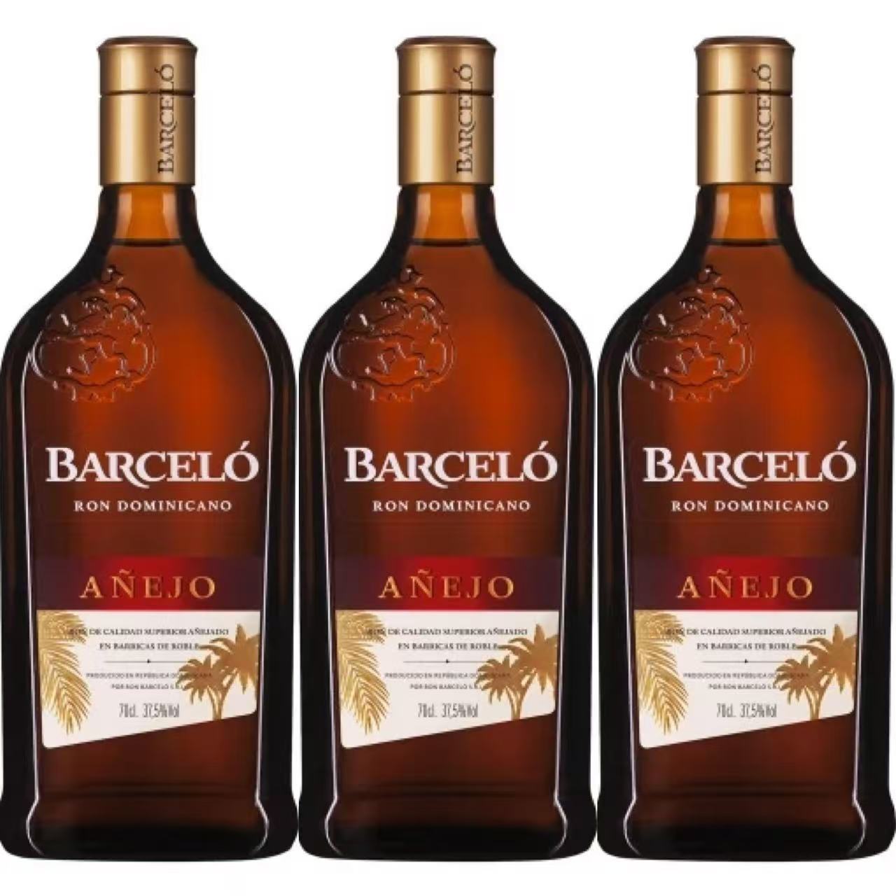 Ron Barceló Añejo 70 cl (3 Botellas de 70 cl)