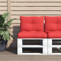 vidaXL Cojines para palets 2 unidades tela estampado de hojas en color Diseño de hojas/Azul/Azul real y más | acolchados duraderos para sofás de jardín terraza exterior - details 10