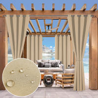 Cortinas De Patio Grande Impermeables Para Exteriores Bloqueo De Sol Jardín Cortinas Térmicas Gruesas Para Gazebo Pergola Ventanas Modernas De Polyester Algodón - details 10