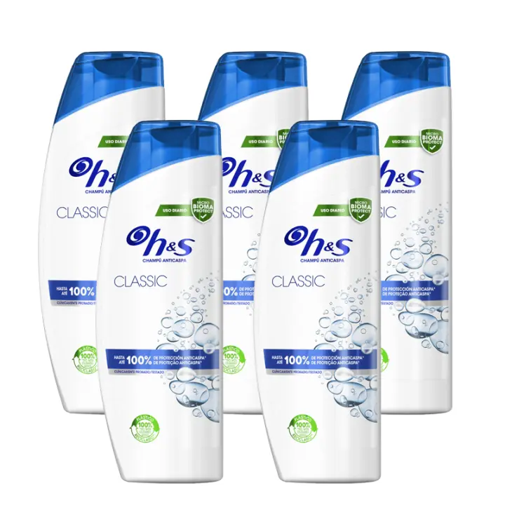 Pack de 5 Champús H&S Anticaspa (400ml) – Protección Eficaz Contra la Caspa, Dermatológicamente Testado, Clínicamente Probado, Cuida tu Cabello y Cuero Cabelludo - 1