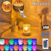 Lámpara Nocturna USB De Cristal Cubo Decorativo De Agua Viva Rotatoria Creativa Para Mesa Luz De Ambiente Rectangular - details 10
