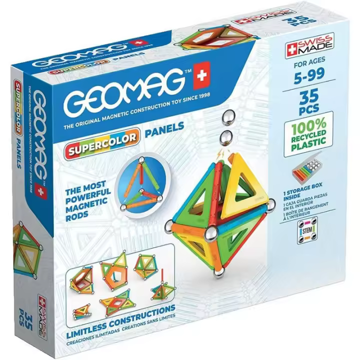 Geomag supercolor juego de construcción con 35 piezas magnéticas - 1