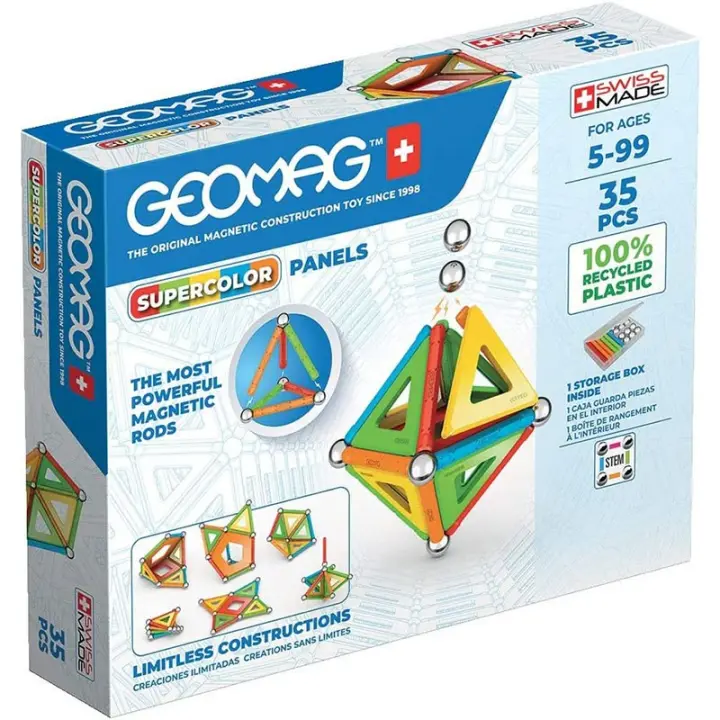 Geomag supercolor juego de construcción con 35 piezas magnéticas - 1