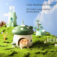 Nido De Cerámica Para Hamster Esterilizado Con Forma De Setas Sumidero De Alimentos Y Refugio De Verano Para Fantasía Forestal Completa - details 6