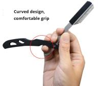 Afeitadora De Cabello Y Barba Para Hombres Abatible De Acero Inoxidable Tijera De Cejas Y Modelado De Rostro Barbera Plegable - details 10