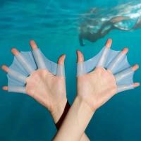2 Pcs Aletas De Natación De Silicona Para Adultos Y Niños Equipo De Natación De Estilo Rana Entrenamiento De Natación Herramientas Especiales De Natación - details 1