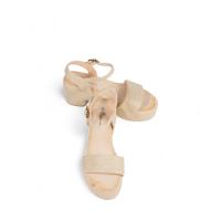 HLUNA - Sandalias Beige de Esparto con Tacón y Plataforma - Alpargatas Destalonadas Pulseras al tobillo con Hebilla -ht180 - details 6
