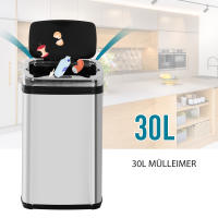 Automático Cube with sensor 30L with sensor de infrarrojos, Cuadrado, inoxidable Maple, Cube interior opcional para una gestión higiénico de los Residuos - details 1