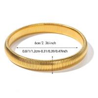 Pulsera De Acero Inoxidable Impermeable Retro Con Elasticidad Y Polvo Metálico Dorado 18K Platinado Moda Unisex Para Hombres Y Mujeres - details 0