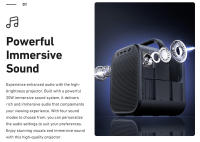 ETOE Seal Pro Proyector, 1000 ANSI, 1080P nativo, Google TV, enfoque automático, corrección trapezoidal automática, 2 altavoces estéreo de 10 W, sonido ampliable, a prueba de polvo - details 10
