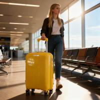 S7 STAR Juego de 2 maletas de viaje, Báscula de equipaje, Carcasa Ligera de PP, Asa con bloqueo a 3 alturas,Maleta grande, mediana y de cabina con un neceser,Trolleys,Maleta con ruedas Silenciosas giratorias para equipaje ,Cerraduras de combinación - details 12