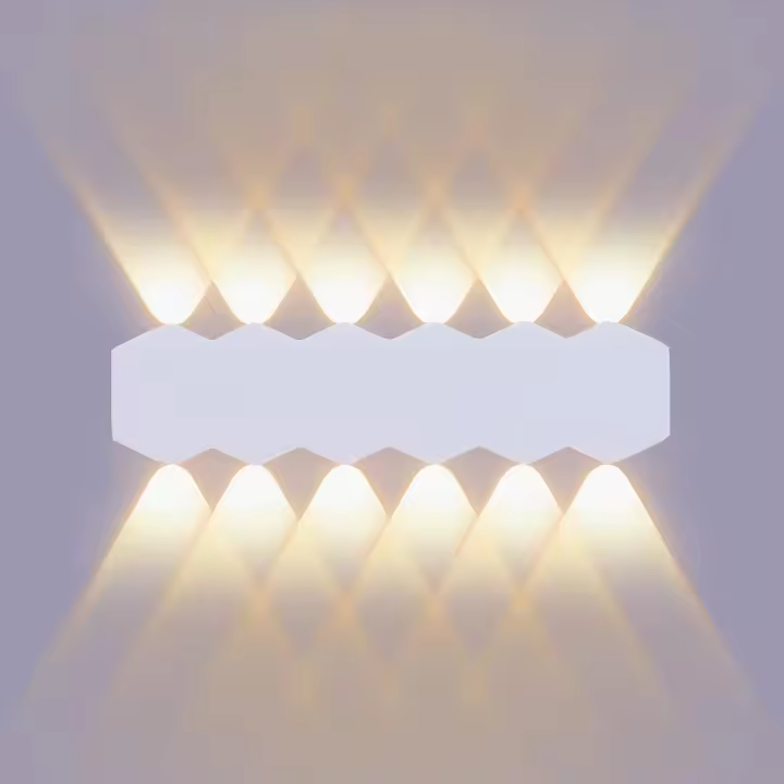 12W LED 31cm Wall Sconce Indoor White Lamp Modern Up Down Spot Wall Lamp Aluminum Wall Lighting Warm White Light 3000K for Living Room Bedroom Stair Hallway [Energy Class A++] - 1
