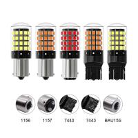 2PCS Lámparas LED Blancas 54smd CanBus Luz De Señal Inversa BA15S P21W BAU15S PY21W 7440 W21W P21/5W 1157 BAY15D 7443 Para Coche - details 1