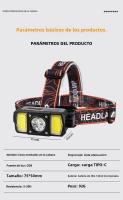 Lámpara De Cara COB LED Potente Con Sensor Luz De Trabajo Recargable Tipo-C Impermeable Para Camping Pesca Y Búsqueda - details 15