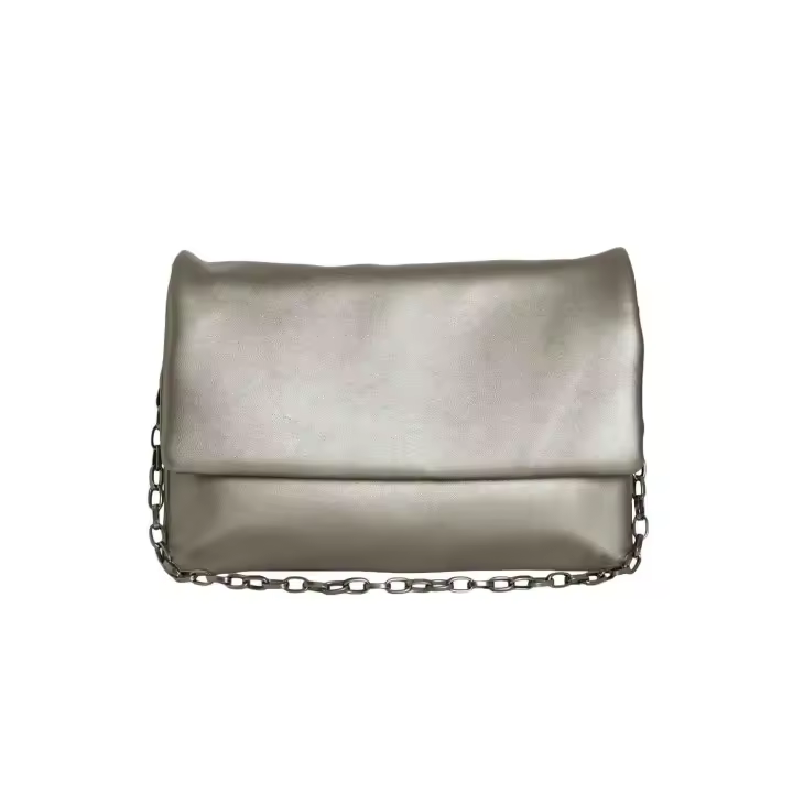 Bolso bandeolera Vila Kate plateado con solapa para mujer - 1