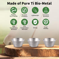 Vaso De Vino De 15ml Mini Para Exteriores Camping Sake Whiskey Metal Ti Lightweight Saludable Eco-amigable Picnic Taza 1pcs / 2pcs - details 3