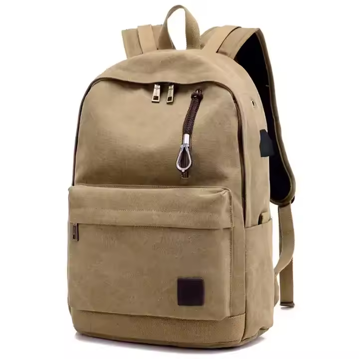 Prowalk Mochila de Lona Escolar 20L, Unisex, Ligera y Versátil, con Puerto USB y Espacio para Laptop de 15.6 Pulgadas, Tablet, Libros y Más. Ideal para Uso Diario y Viajes - 1