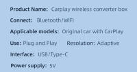Nueva Adaptable Mini Wireless Box 2 En 1 CarPlay Android Auto Smart Plug And Play Dongle Bluetooth WiFi Conexión Rápida Para Coche - details 20