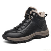 Botas De Velvet Terciopelo Impermeable Para Hombre Invierno Calor Algodón Masculino Antideslizante Senderismo Casual Zapatos Comodidad Botas De Nieve - details 3