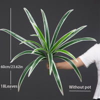 Gran Planta Artificial De Bambú 60cm Con 18 Hojas Hojas Verdes De Orchidáceas Para Decoración De Jardín Y Hogar Material Plástico - details 7