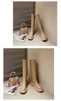 Botas Largas Para Mujer Con Forro Polar Zapatos De Caballero De Otoño E Invierno Européicos Y Americanos Talla 42 - details 26