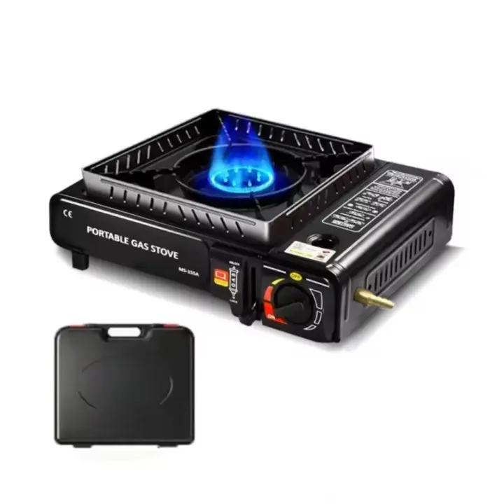 Cocina de gas Ideal para Cocinar en el camping Compatible con cartucho o bombona Con Red a prueba de viento y estuche de Transporte. - 1