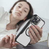 Funda de teléfono magnética de Fibra de Carbono Delgada para iPhone 16, 15 Plus, 14, 13 Pro Max, TPU, PC, Funda a prueba de Golpes - details 4