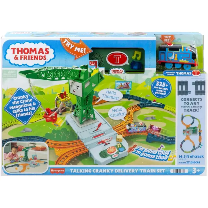 Thomas Friends Conjunto de Tren con Sonidos Cranky hace entregas en Sodor Mattel HRC47 - 1