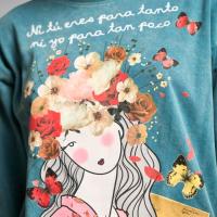 Sudadera "Amor Propio" Anabel Lee - Oversize, Fade Out y Glitter - details 6
