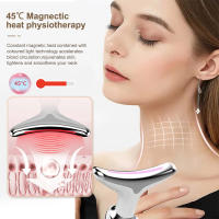 Masajeador De Lifting Facial Y Cuello EMS Con Luz Roja LED Teoría De Photon Antiarrugas Rejuvenecimiento De La Piel Ajuste De Doble Mentón - details 4