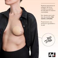 Pezoneras Invisibles AD. ADRANTE. | Cubre Pezones Reutilizables | Sujetador Adhesivo de Silicona | Espalda Descubierta | Vestido de Noche | 2 Unidades - details 0