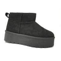 Botines Mujer, Invierno, Planos, Plataforma Australiano, Forrado Pelo Interior, Beige, Camel, Negras - details 2