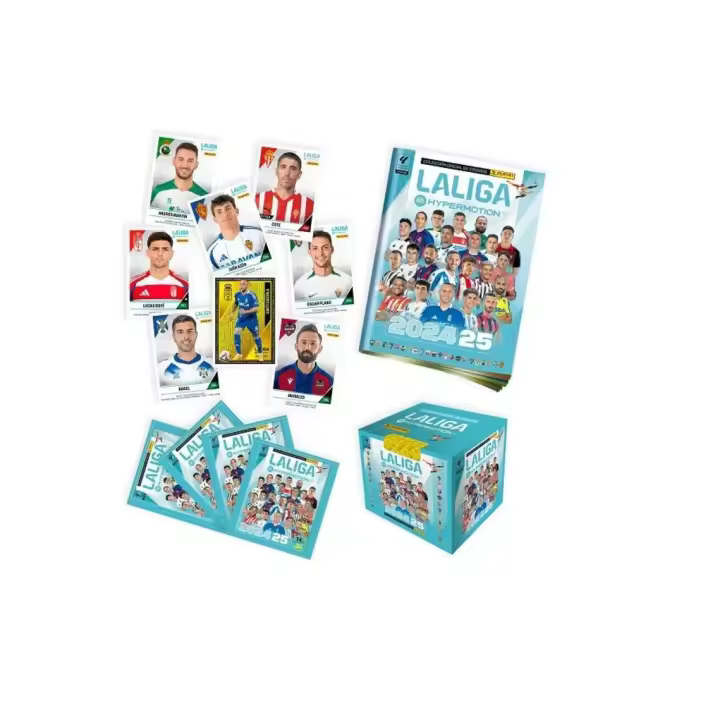 Panini la liga Caja 50 SOBRES o Album + caja 50 sobres LALIGA HYPERMOTION 2024/25 Oficial y original garantizado proteccion para envio 2modelos a elegir - 1