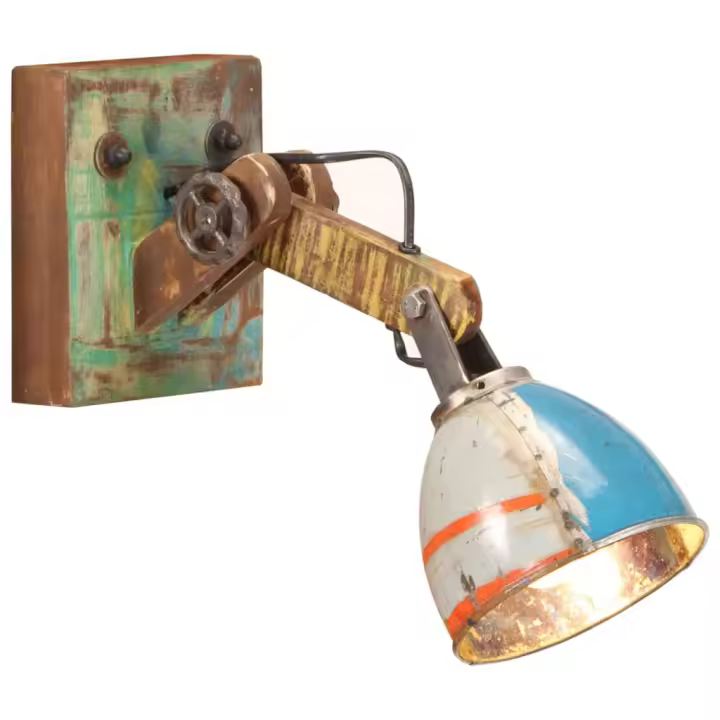 vidaXL Lámpara de pared estilo industrial redonda multicolor E27 - 1