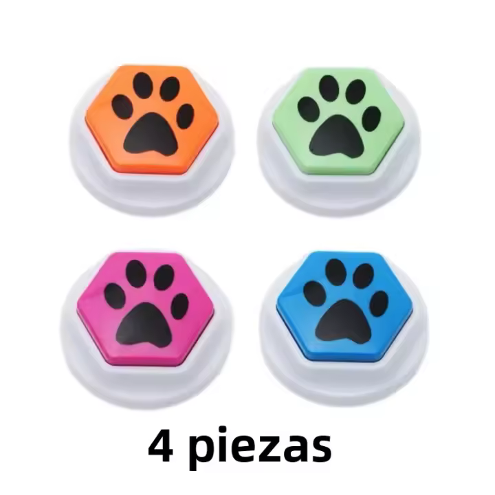 Juguete Interactivo Para Perros Con Botón Grabable De Sonido Patrón Hexagonal De Rastro De Mano Para Comunicación Y Entrenamiento - 1