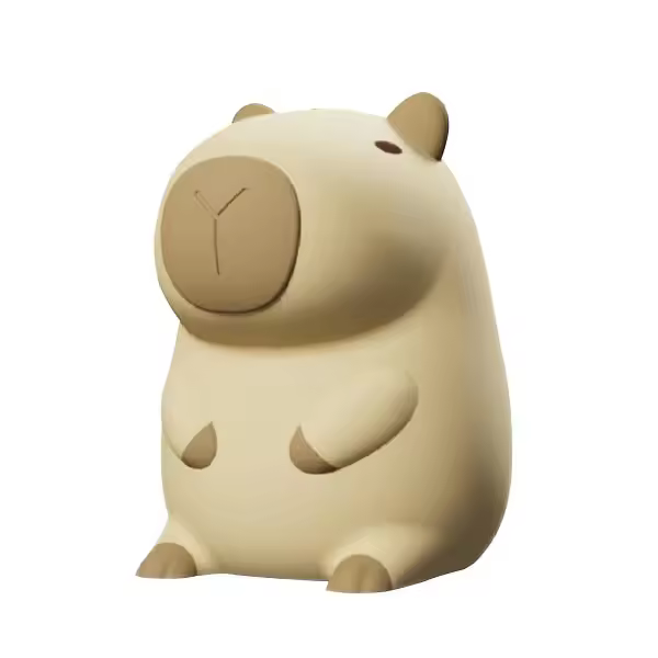 Lámpara de noche Capybara - Lámpara LED recargable por USB - Luz táctil para mesita de noche - 1