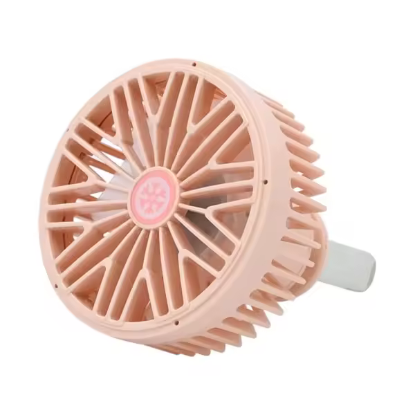 Ventilador USB de 3 velocidades para coche, con ventilación para vehículos sedán y SUV, con luz LED rosa. - 1