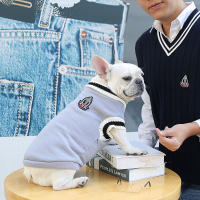 Chaleco De Punto Para Perro Y Gato Estilo Universitario Con Cuello V Teddy Bomei Diversión Para Todas Las Estaciones Especialmente Otoño E Invierno - details 23
