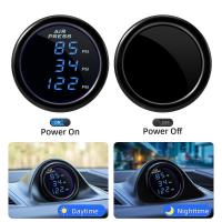 52mm Coche medidor de presión Aire Azul LED Boost Tres Pantalla digital 220psi Air Ride suspensión con 3 unids 1/8npt Sensores - details 3