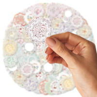 46pcs Pegatinas De Lace Graffiti Vintage Para Decorar Diario Taza Guitarra Maleta Scrapbook DIY Adhesivo De Papel Sintético - details 3