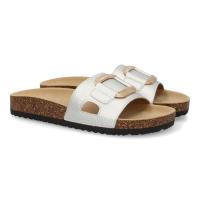PuntoSalao Sandalias planas plateadas cómodas elegantes para mujer VR5-1756 - details 0