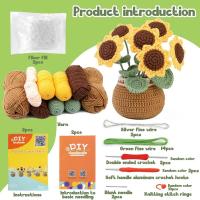 Kit De Crochet Para Principiantes Con Video Tutorials Incluidos Kit De Tejer Para Comenzantes Con Flores Material De Lana - details 7