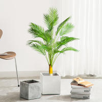 Grande Planta Artificial De Palma Tropical 50-120cm Hojas Verdes De Plástico Para Decoración De Jardín Oficina Hotel Y Hogar - details 3