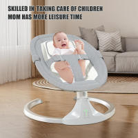 Hamaca Bebe Electrica 3 en 1, Mecedora Bebe con Arnés de 5 Puntos, 5 Amplitudes de Balanceo, con Bluetooth, Mando a Distancia, Columpio Bebe Balancin Ligero con Temporizador para Bebés de 15 kg, 0 a 18 Meses, Gris - details 2