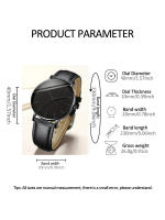 Reloj De Cuarzo Para Hombre Con Escala Y Diamantes 3PCS Set De Oficina Con Monedero Y Pluma Giratoria Regalo Seleccinado - details 7