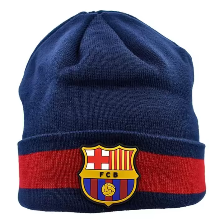 Gorro Polar del Fútbol Club Barcelona invierno talla de Adulto escudo caucho producto oficial 5004GEMN - 1