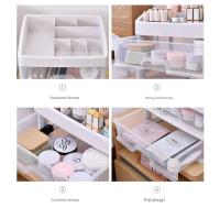 Estuche de plástico para maquillaje, caja contenedora de joyería, organizador de maquillaje, cajones, caja de almacenamiento de cosméticos, soporte para brochas de maquillaje - details 7