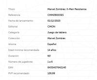 Marvel Zombies: X-Men Resistance Juego de mesa CMON - details 0