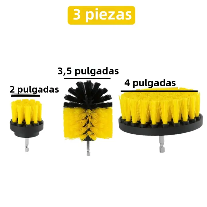 Kit De Cepillos Para Limpieza Con Taladro Eléctrico 12/4 Piezas Herramientas Domésticas Para Alfombras Vidrio Coche Cocina Baño Aseo - 1