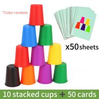 Juego Educativo Montessori Mini Pila De Copas Con Cartas Para Niños Cognición De Colores Entrenamiento De Lógica Juguete Inteligente - details 5
